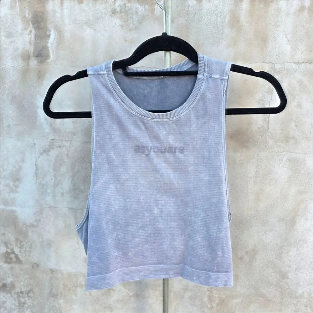 Avocado gray cropped tank yoga As You Are